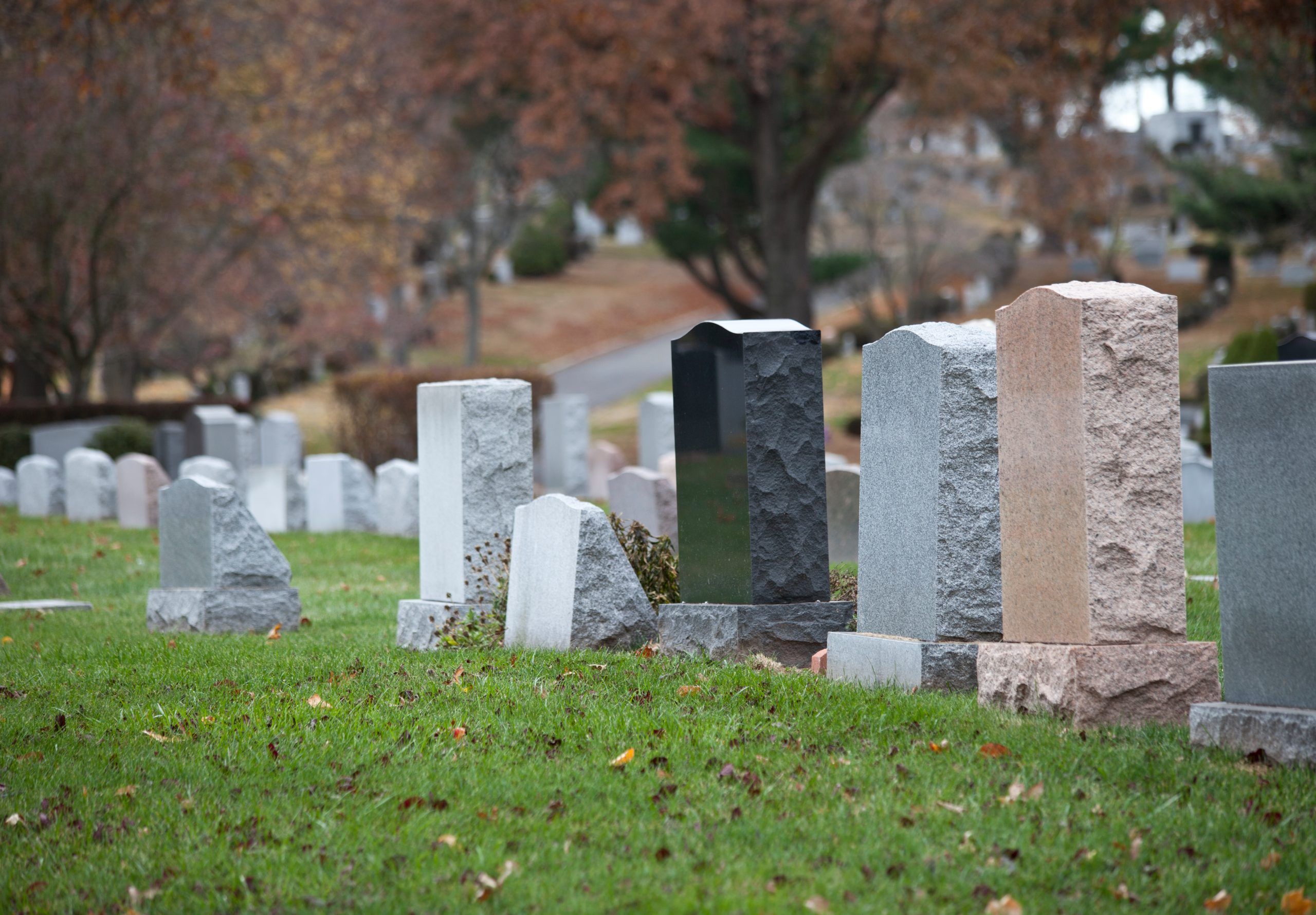 gravestones in the cemetery